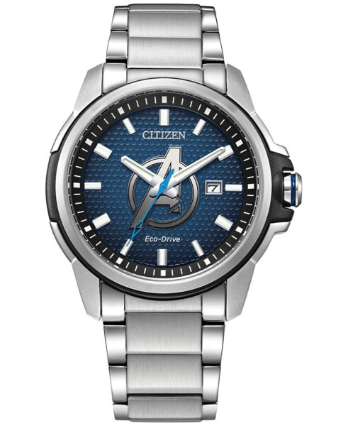 Avengers: Infinity Saga Silver-Tone Stainless Steel Bracelet Watch 45mm