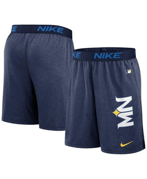 Men's Navy Minnesota Twins 2024 City Connect Authentic Collection Practice Performance Shorts