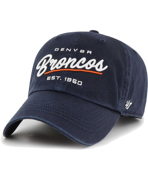 Шапка регулируемая '47 Brand женская Denver Broncos Sidney Navy Clean Up