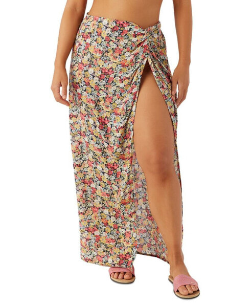 Juniors' Hanalei Side-Slit Cover-Up Maxi Skirt