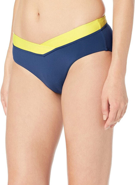 Seafolly 237327 Womens Retro V Front Bikini Bottom Swimsuit Loop Blue Size 12 US