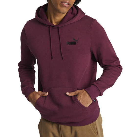 Puma Essential Embroidery Logo Pullover Hoodie Mens Red Casual Outerwear 8468082