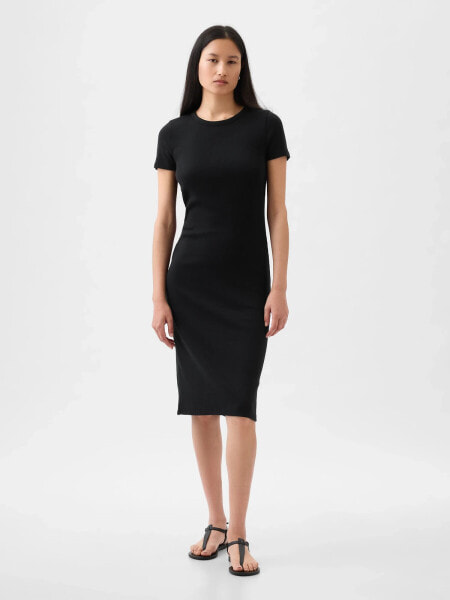 Modern Rib Midi T-Shirt Dress