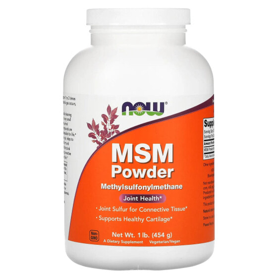Витамины для мышц и суставов NOW MSM Powder, 8 унций (227 г)