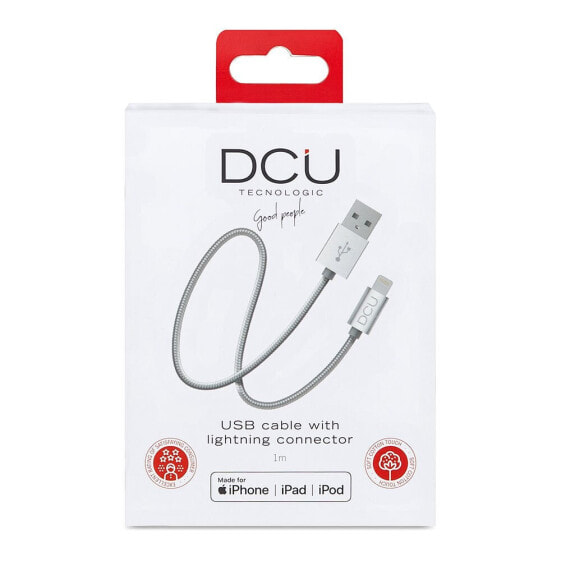 DCU Tecnologic Connection USB-Mfi iPhone 5/6/7/8/X/XR/XS Aluminium 1m