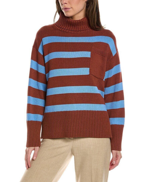 Lafayette 148 New York Striped Silk-Blend Sweater Women's