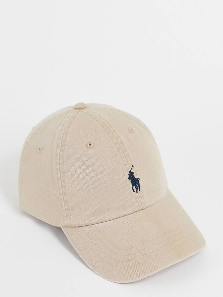 Polo Ralph Lauren logo baseball cap in beige