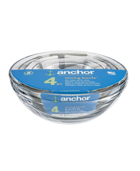 Набор стеклянных мисок Anchor Hocking 4 шт.