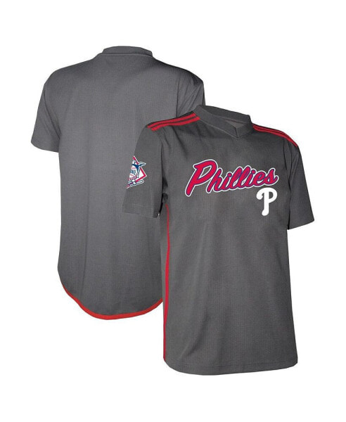 Men's Charcoal Philadelphia Phillies Team V-Neck Jersey