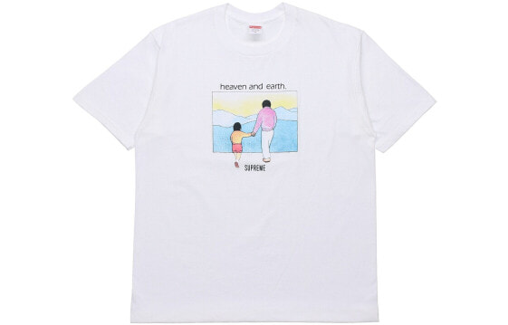 Supreme FW19 Week 1 Heaven and Earth Tee 印花短袖T恤 男女同款 白色 送礼推荐 / Футболка Supreme FW19 Week 1 Heaven and Earth Tee T SUP-FW19-193