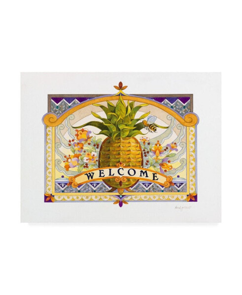 David Galchutt Welcome Pineapple Canvas Art - 27" x 33.5"