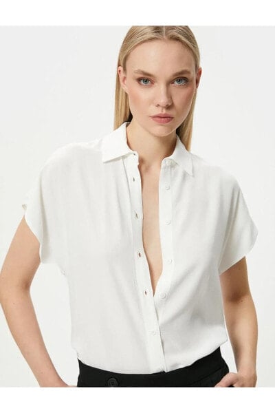 Kadın Beyaz Gömlek - 4sak60002ew