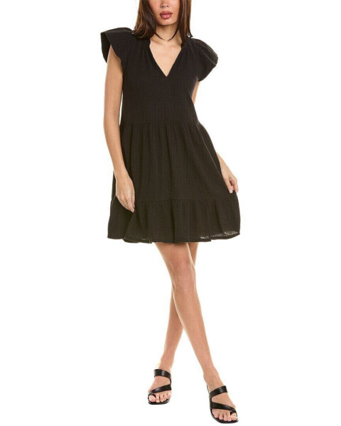 Nation Ltd Padma Ruffled Mini Dress Women's Black Xs