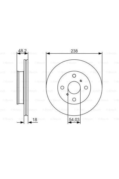 0986479r75 Fren Diski Toyota Corolla E9 1.6 87-93 Ön - 238 mm 1 Adet Fiyatıdır Uyumlu