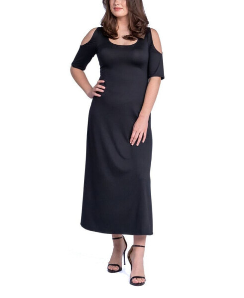Платье женское длинное A-Line с открытыми плечами 24seven Comfort Apparel