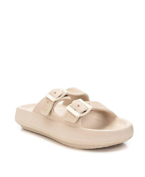 Women's Rubber Flat Sandals By Beige