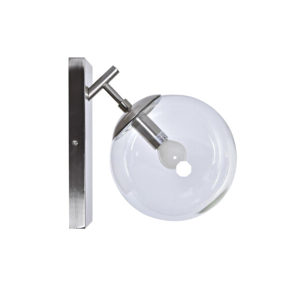 Настенный светильник DKD Home Decor 25W Стеклянный Серебристый Металл 220 V (20 x 25 x 27 cm)