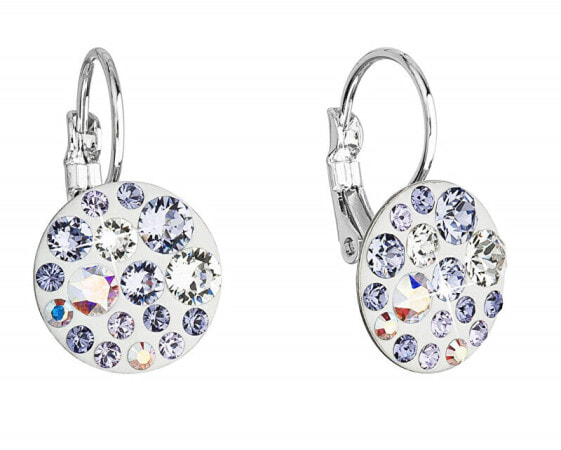 Charming earrings with Swarovski crystals 51035.3 violet