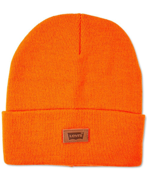 Levi’s All Season Comfy Leather Logo Patch Hero Beanie