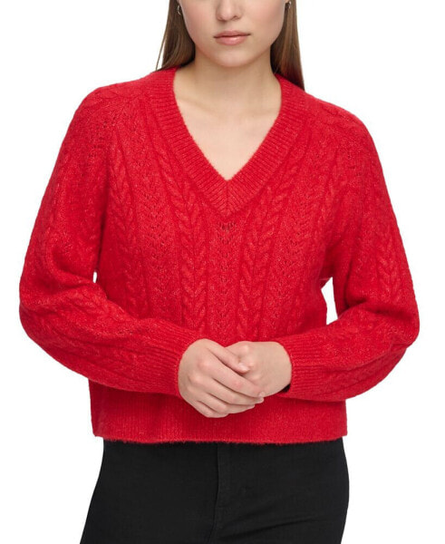 Women's Long-Sleeve Novelty Knit Sweater