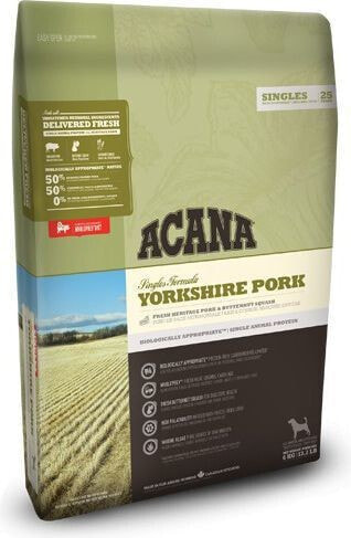 Корм для собак Acana, Yorkshire Pork, для собак с чувствительным пищеварением, со свининой, печенью и тыквой, 2 кг