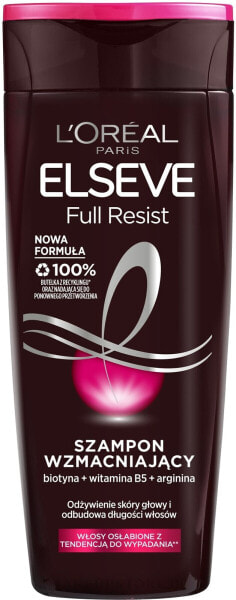 Stärkendes Shampoo für schwaches und zu Haarausfall neigendes Haar - L'Oreal Paris Elseve Full Resist Arginine Shampoo 400 ml