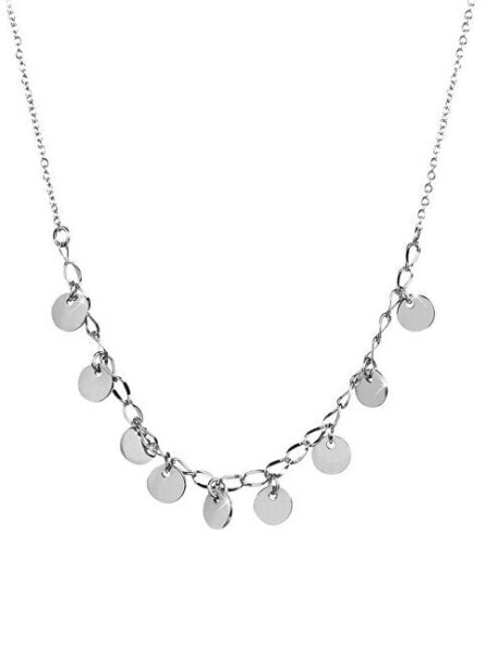Steel necklace with coins