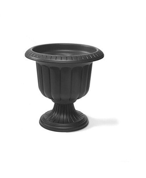 Outdoor Classic Urn, Flower Planter/Pot, Plastic, Black, 14" (Pack of 1)