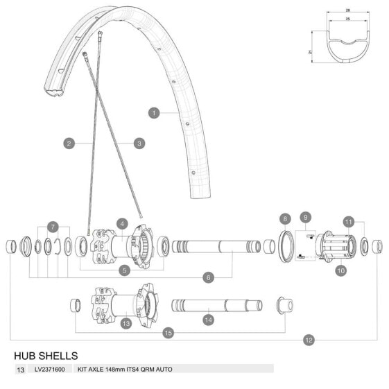 MAVIC ITS4 QRM hub axle