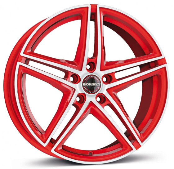 Колесный диск литой Borbet XRT racetrack red polished 8x18 ET45 - LK5/114.3 ML72.5