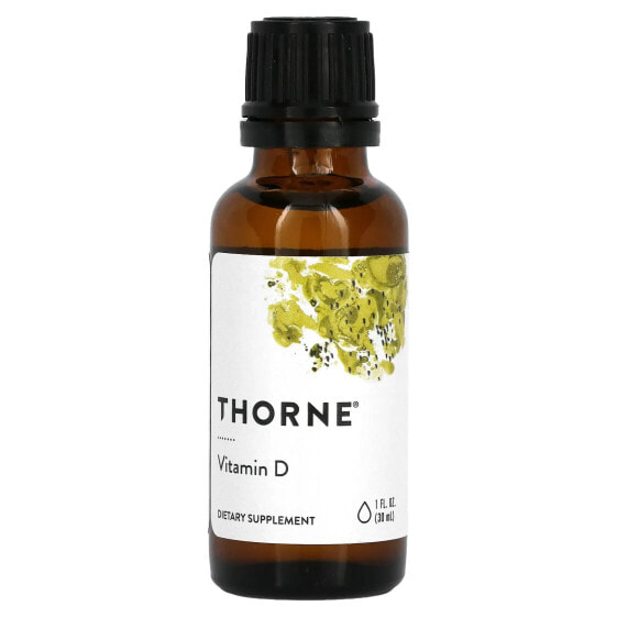 Thorne, витамин D в жидкой форме, 30 мл (1 жидк. унция)
