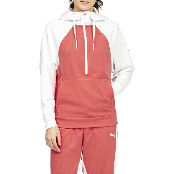 Puma Modern Sports HalfZip Pullover Hoodie Womens Pink Casual Outerwear 67077535