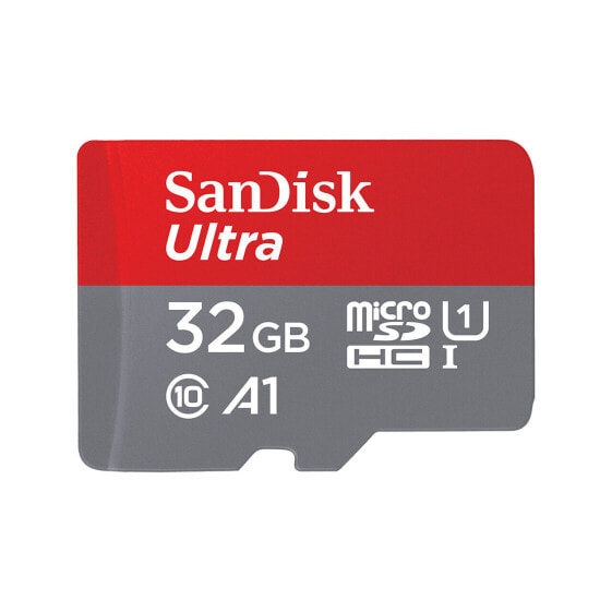 SanDisk Ultra microSD - 32 GB - MiniSDHC - Class 10 - UHS-I - 120 MB/s - Grey - Red