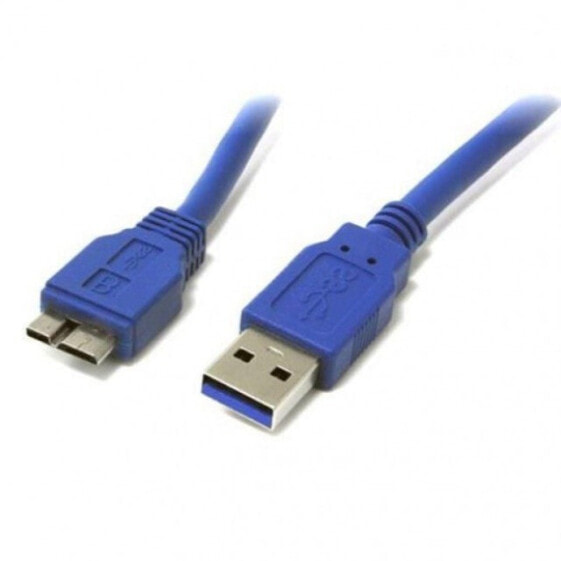 Techly ICOC-MUSB3-FL-010 - 1 m - USB A - Micro-USB B - USB 3.2 Gen 1 (3.1 Gen 1) - 5000 Mbit/s - Blue