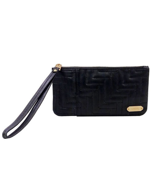 Women's Signature Quilt Zip Pouch Wristlet Wallet