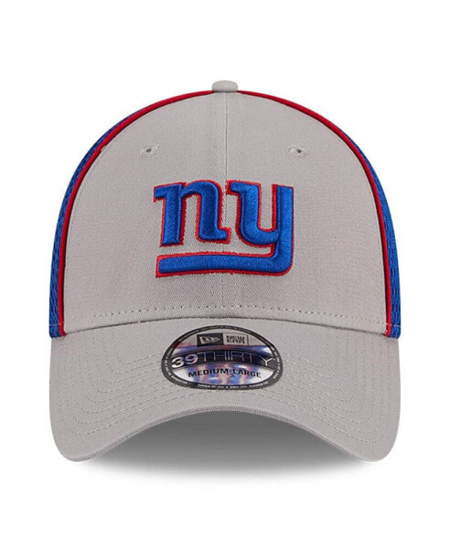 Men's Gray New York Giants Pipe 39THIRTY Flex Hat