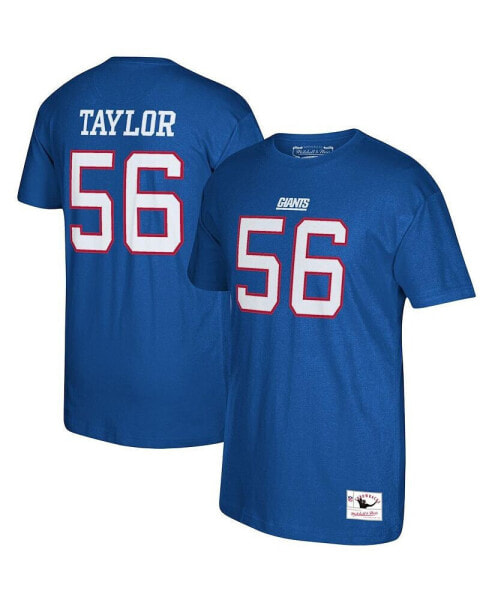 Men's Lawrence Taylor Royal New York Giants Retired Player Logo Name and Number T-shirt