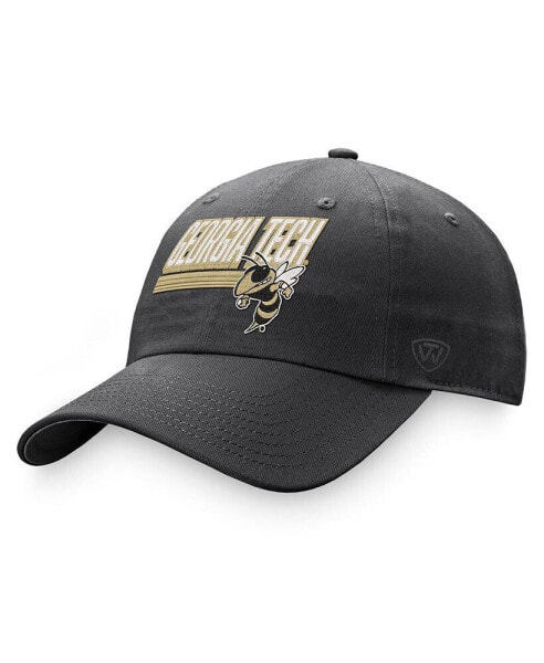 Men's Charcoal Georgia Tech Yellow Jackets Slice Adjustable Hat