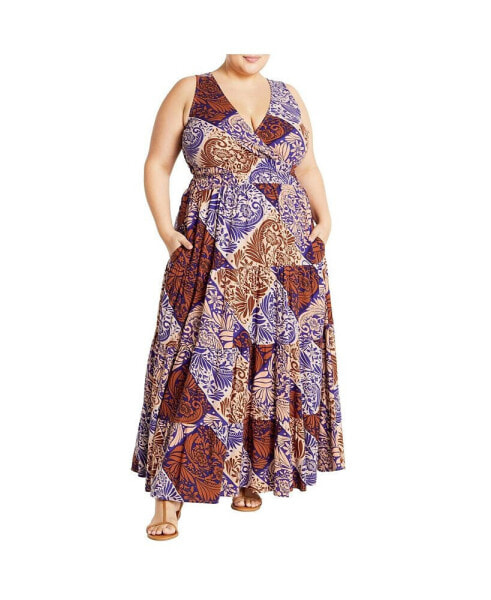 Plus Size Amara Print Maxi Dress