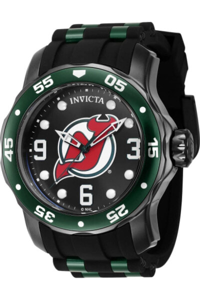 Часы Invicta NHL New Jersey Devils Black Dial