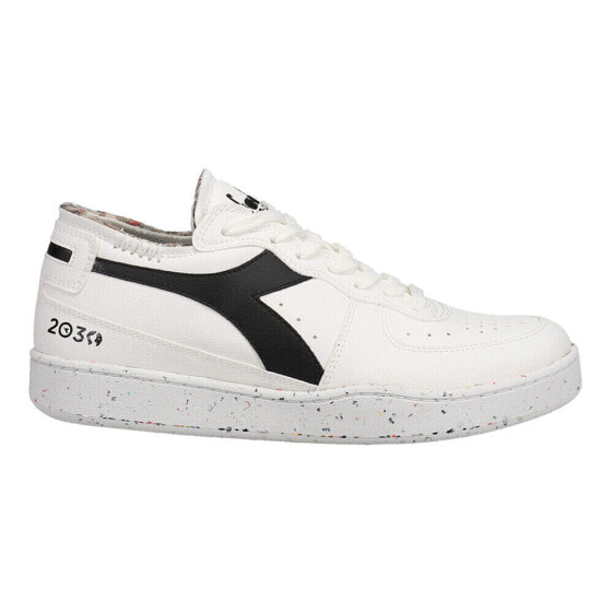 Diadora Mi Basket Row Cut 2030 Lace Up Mens White Sneakers Casual Shoes 178543-