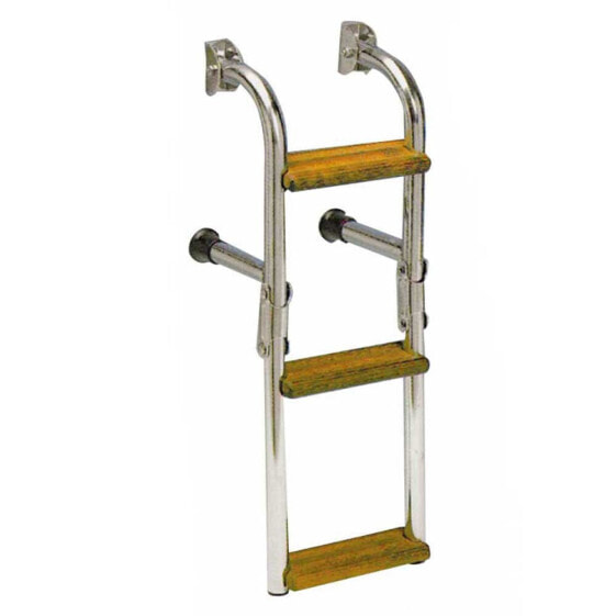 OEM MARINE Stainless Steel/Wood 5 Steps Ladder