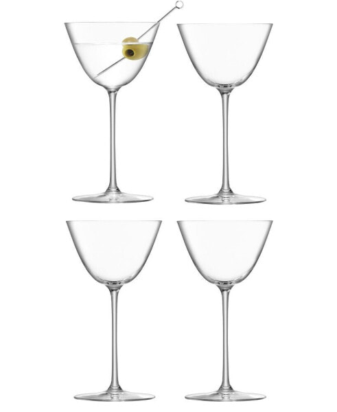 Borough Martini Glass 7 oz Clear x 4
