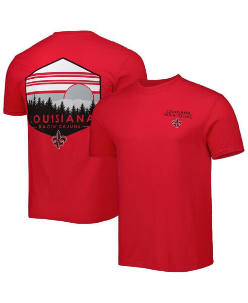 Men's Red Louisiana Ragin' Cajuns Landscape Shield T-shirt