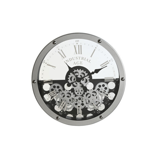 Часы настенные Home ESPRIT Черно-серебристые с металлическими стеклянными шестернями 52 x 8,5 x 52 см