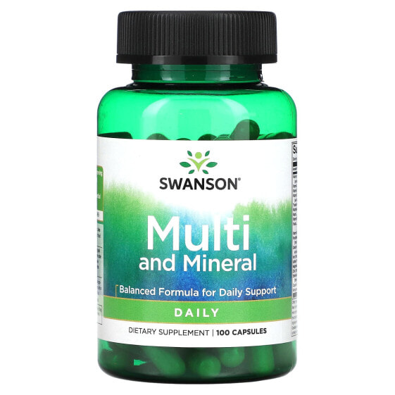 Витаминно-минеральный комплекс Swanson Daily Essentials Multi, 100 капсул