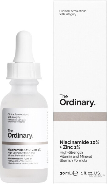 Gesichtsserum mit 10% Niacinamid und 1% Zink - The Ordinary Niacinamide 10% + Zinc PCA 1% 30 ml