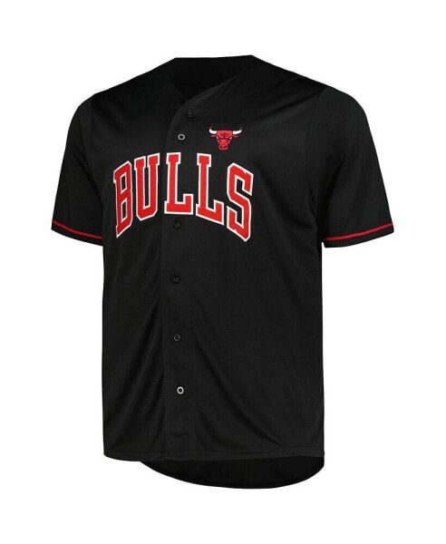 Men's Black Chicago Bulls Big Tall Pop Jersey