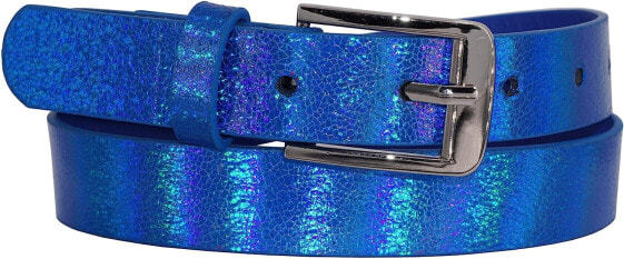 EANAGO Belt >Mermaid< for children - glittering children's belt - glitter belt - modern belt for girls from approx. 6-15 years - children's belt, blue