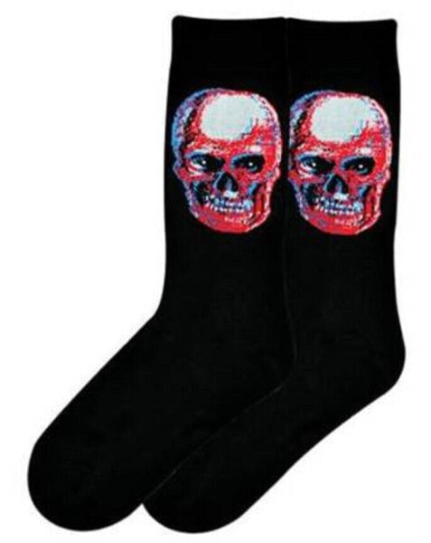 K. Bell Socks Men's 3D Skull Crew Sock Black One Size - 61765M